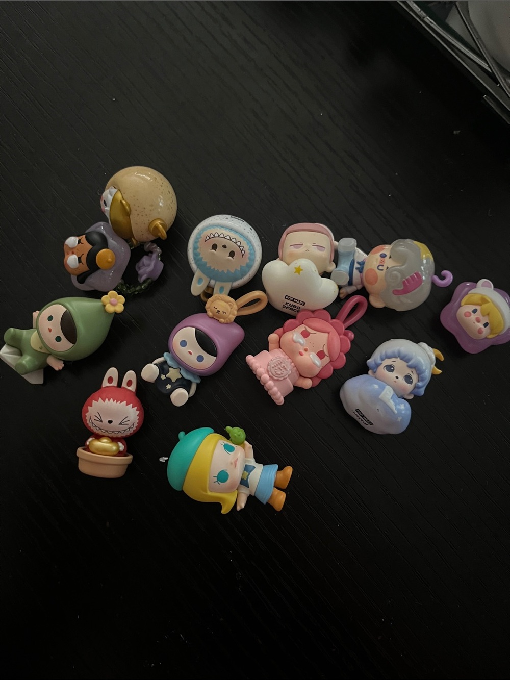 Cute Assorted pop beans Figurine Set - Multicolor